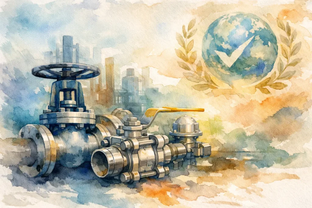 Válvulas industriais com ISO 9001 valem mais?