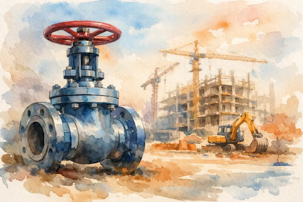 Válvula industrial para construção civil