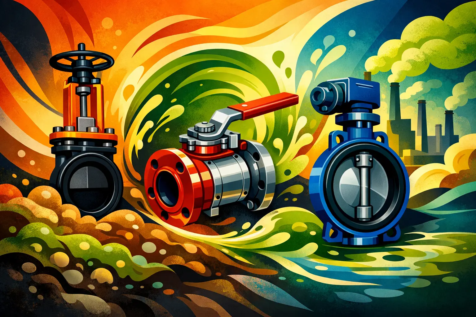 Qual válvula usar em lodo industrial?